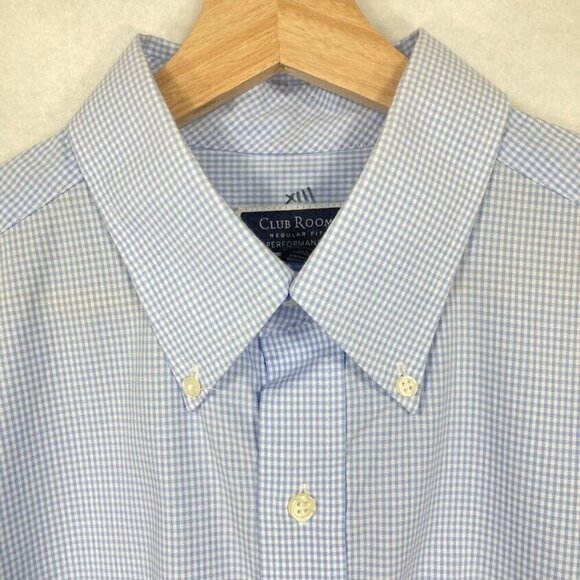 Club Room Mens Button Down Shirt Academia Career Dad Preppy Professional 16.5 - Picture 2 of 5